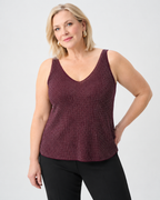 Camisole en tricot métallique avec strass - Joseph Ribkoff