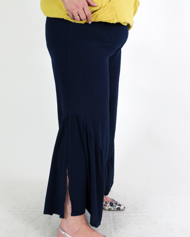 100% cotton Breeze pants navy blue - Oh my Gauze!