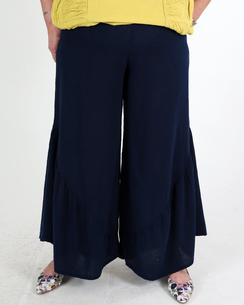 100% cotton Breeze pants navy blue - Oh my Gauze!