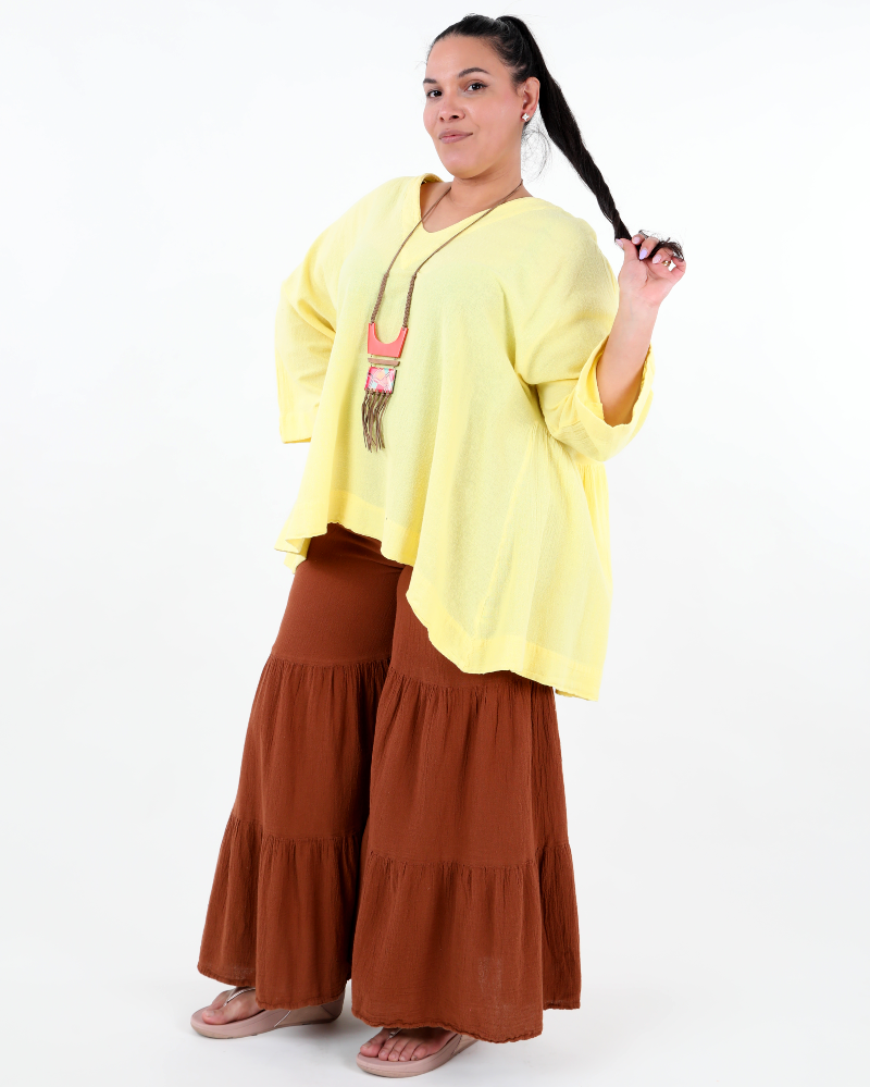 100% cotton Breeze pants brown - Oh my Gauze!