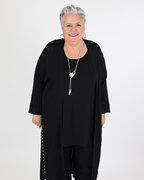 Light Viscose Nylon Cover-Up Black - Joseph Ribkoff
