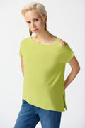 Lime Green Asymmetrical Top - Joseph Ribkoff