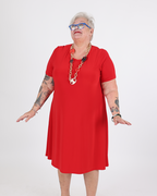 Classic Red A-Line Dress - Joseph Ribkoff