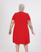Classic Red A-Line Dress - Joseph Ribkoff