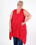Brad Tunic Red - Oh my Gauze!