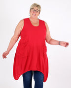 Brad Tunic Red - Oh my Gauze!