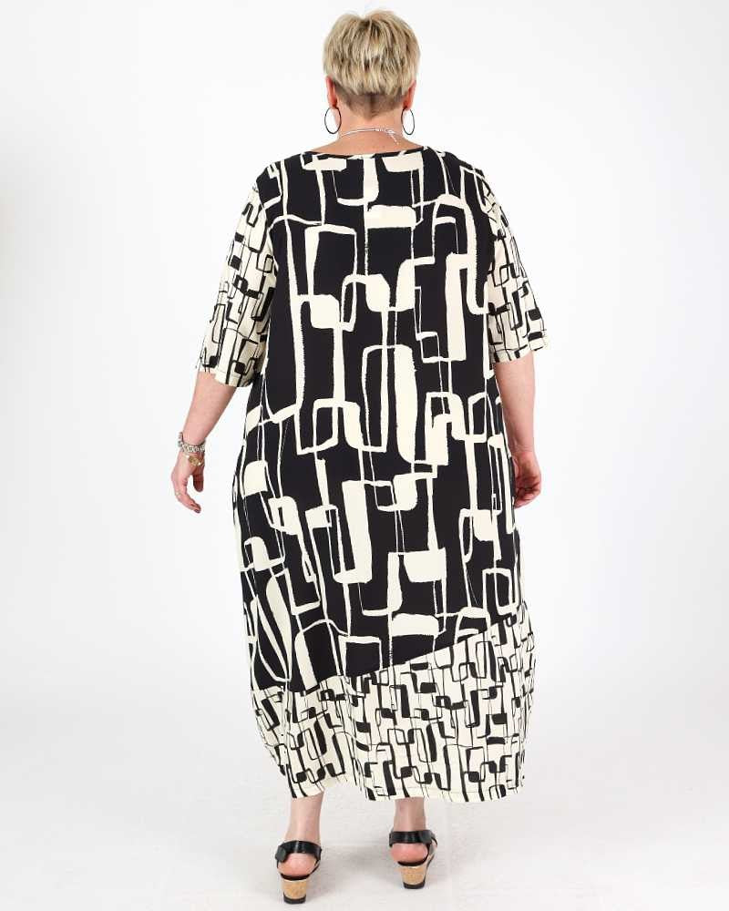 Black and White Dress Nectarine - G!Ozé