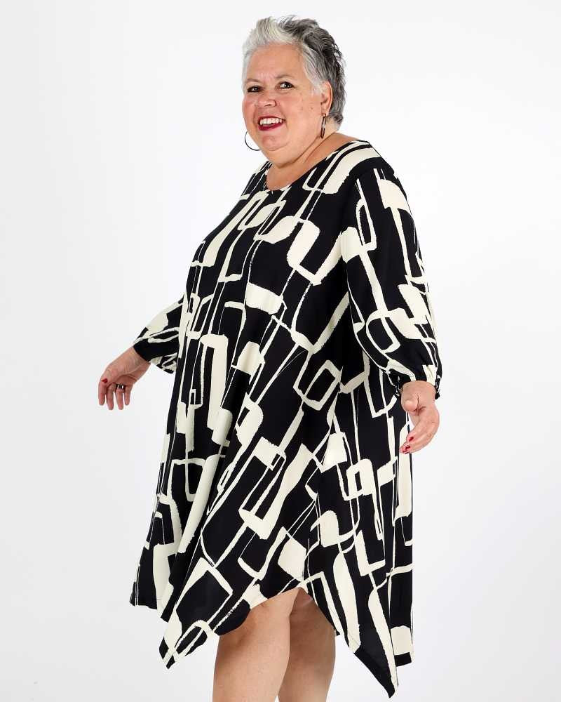 Black & White Dress Mother-of-pearl - G!Ozé