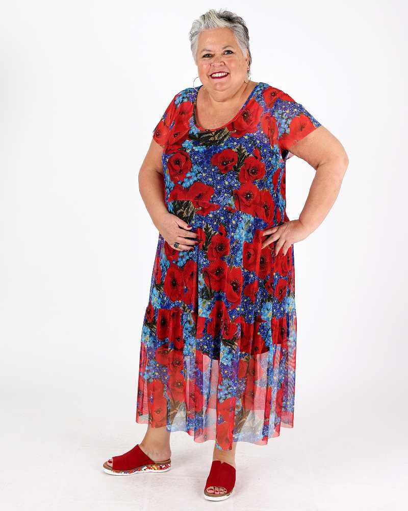 Mesh Dress Coquelicot - Maloka