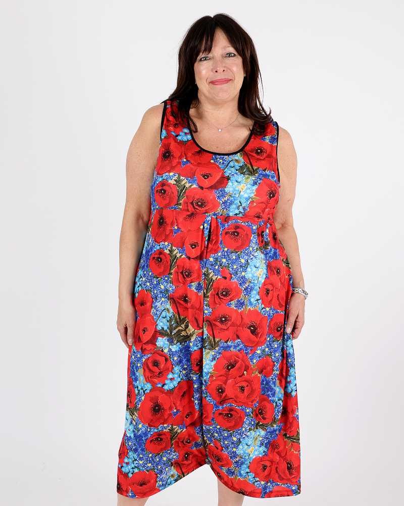 Angie Poppy Dress - Maloka