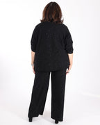 Sequined Sweater Knit Culotte Pants - Joseph Ribkoff