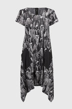 Silky Knit Conversational Print Cocoon Dress - Joseph Ribkoff