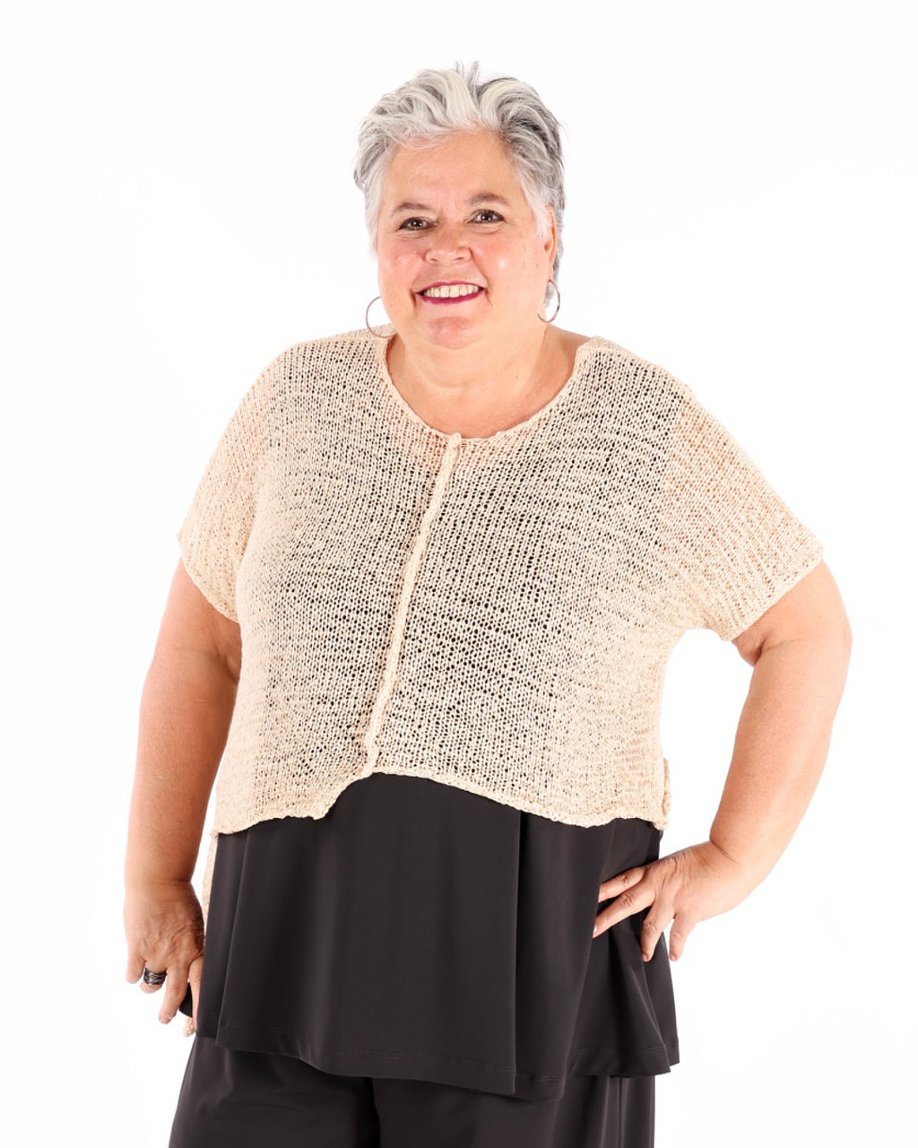Beige raspberry sweater - Marie la Lune