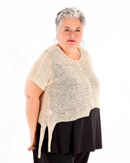 Beige raspberry sweater - Marie la Lune