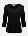 Silky Knit Round Neck Fit and Flare Top - Joseph Ribkoff