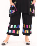 Silky Knit Stripe Print Culotte Pants - Joseph Ribkoff