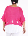 Fuchsia Cherry Sweater - Marie la Lune
