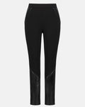 Heavy Knit and Faux Leather Pull-On Leggings - Joseph Ribkoff