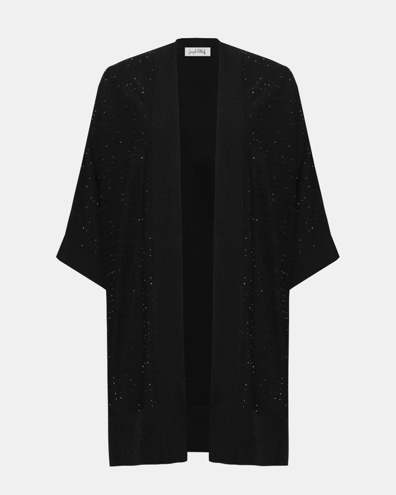 Sweater Knit Cover-Up with Iron-On Detail - Joseph Ribkoff