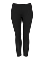 Black Basic Viscose Leggings - Dull Finish