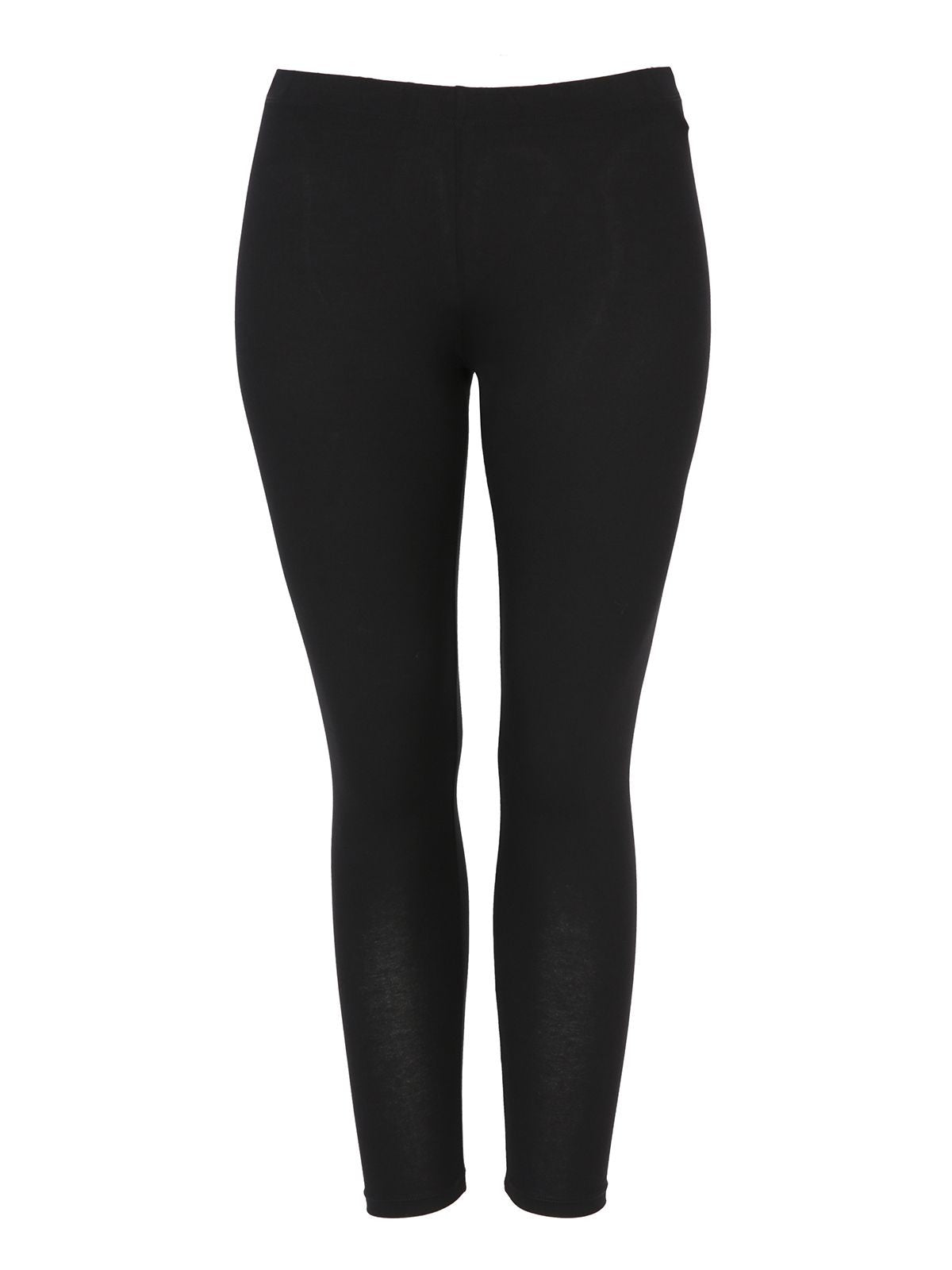 Black Basic viscose leggings -  Mat