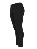 Black Basic Viscose Leggings - Dull Finish