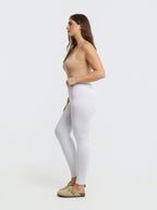 White Basic viscose leggings - Matte