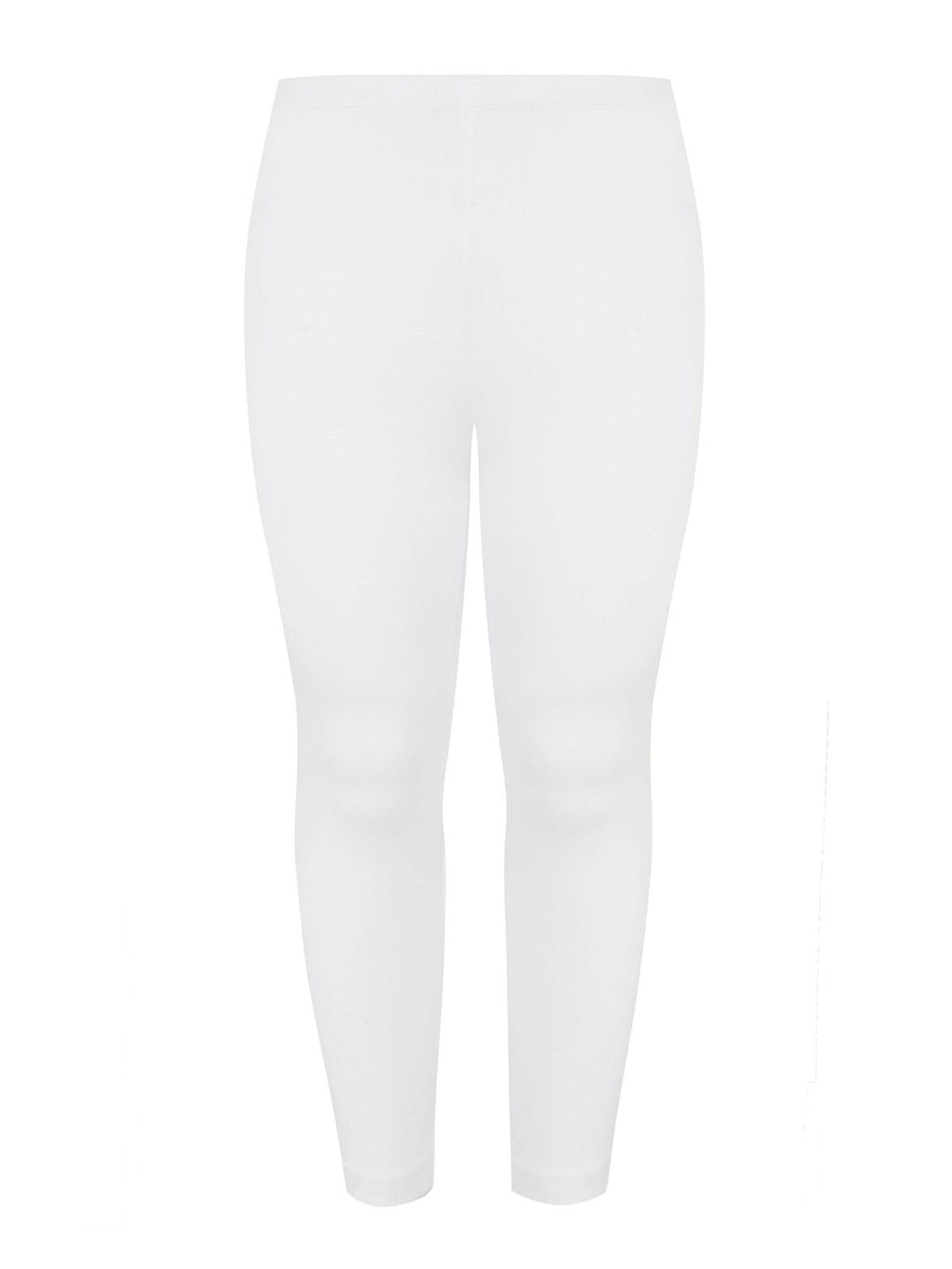 White Basic viscose leggings - Matte