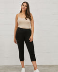 Navy Blue Basic cropped leggings -Mat
