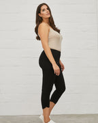 Navy Blue Basic cropped leggings -Mat