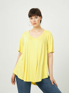 Basic curve hem yellow top - Matt