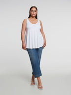 Basic white tank top - Matte
