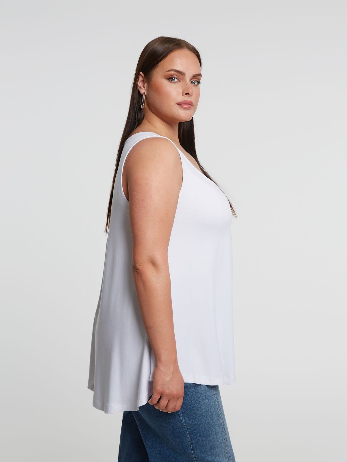Basic white tank top - Mat
