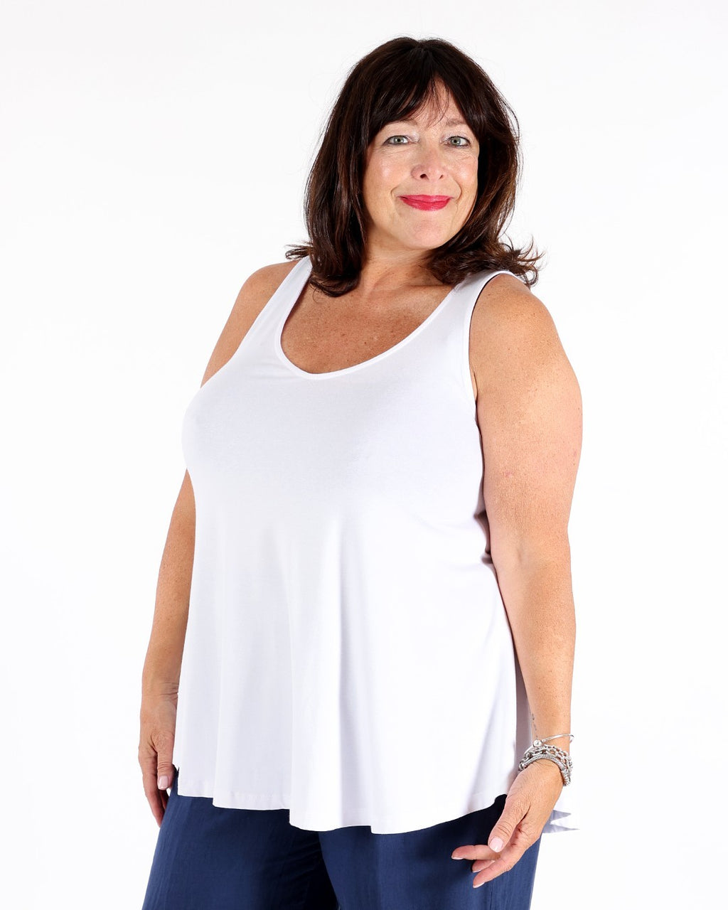 Basic white tank top - Matte