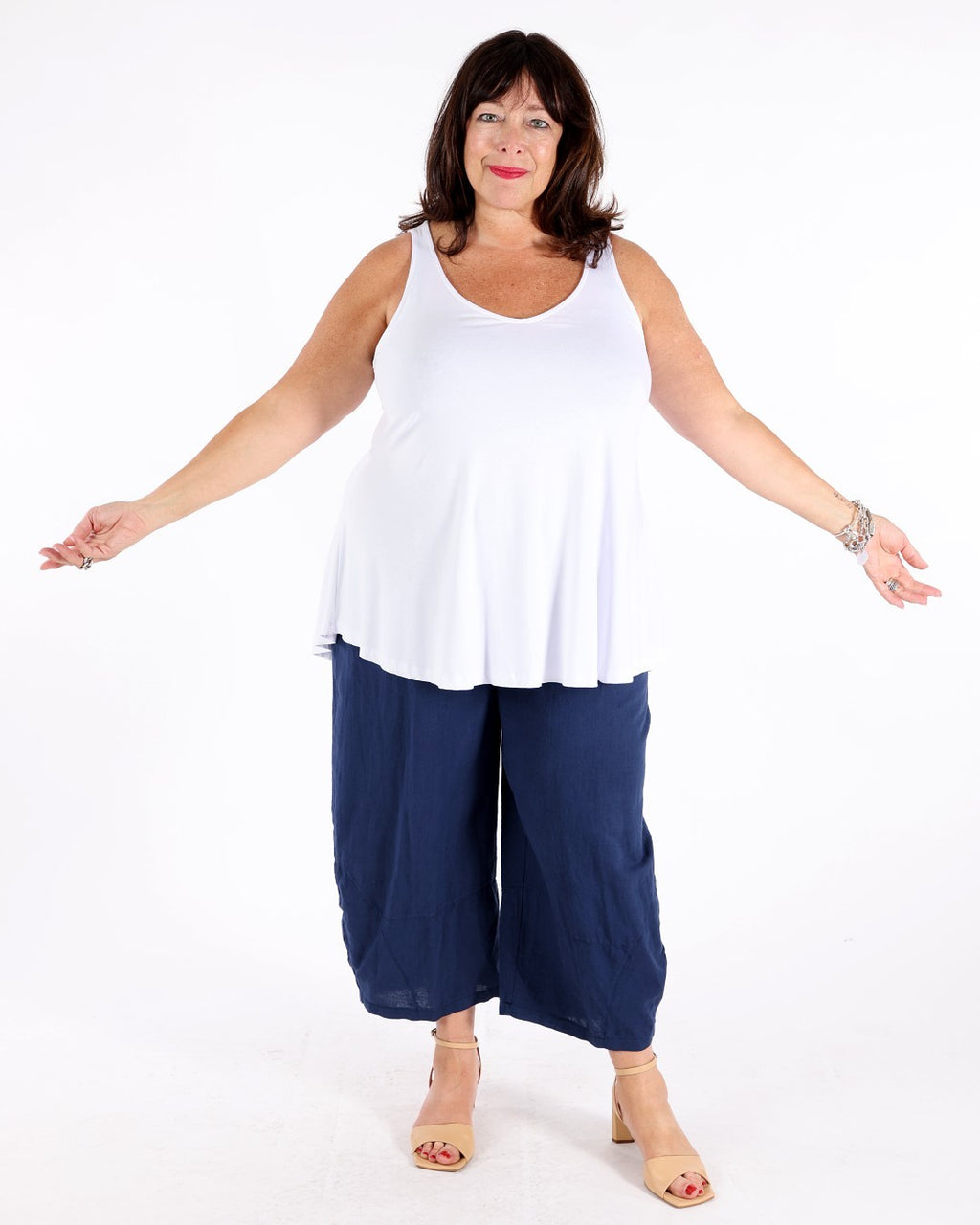 Basic white tank top - Matte