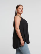 Basic black tank top - Matte