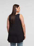 Basic black tank top - Matte