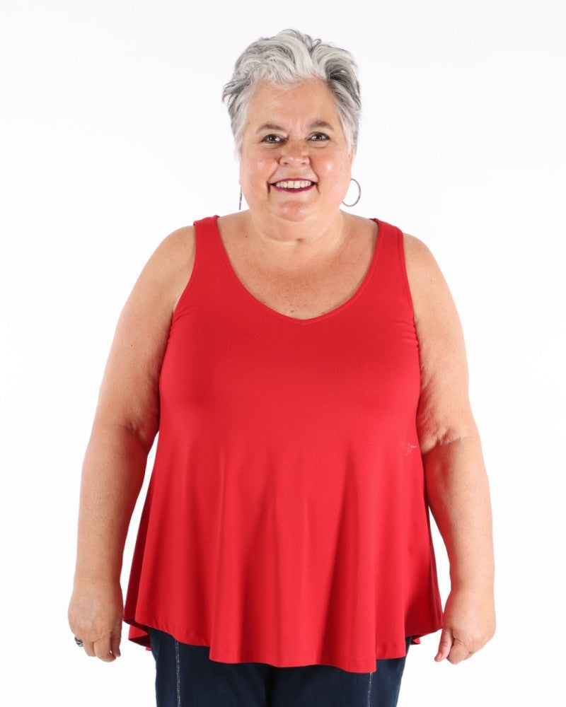 Basic red tank top - Mat