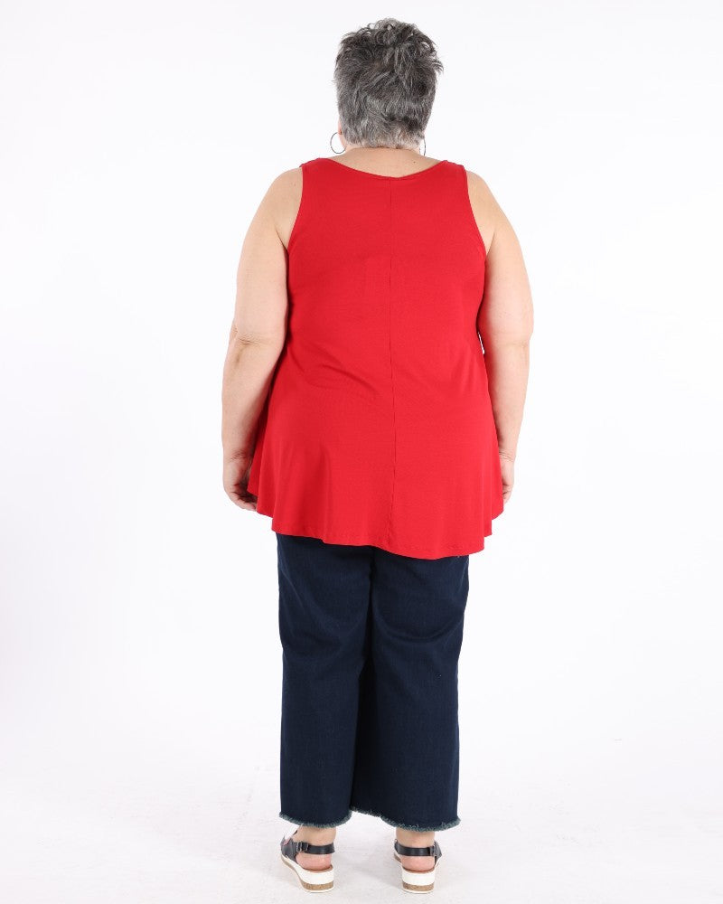 Basic red tank top - Matte