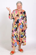 Artistic Graphic Dress Multicolor – Kozan