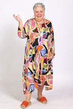 Artistic Graphic Dress Multicolor – Kozan