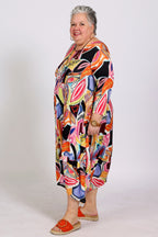 Artistic Graphic Dress Multicolor – Kozan
