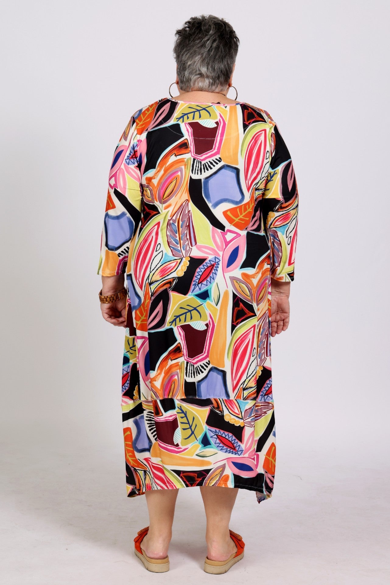 Artistic Graphic Dress Multicolor – Kozan