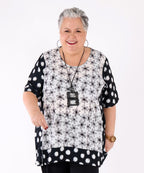 Daisy and Polka Dot Print Tunic - G!Ozé
