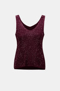 Camisole en tricot métallique avec strass - Joseph Ribkoff