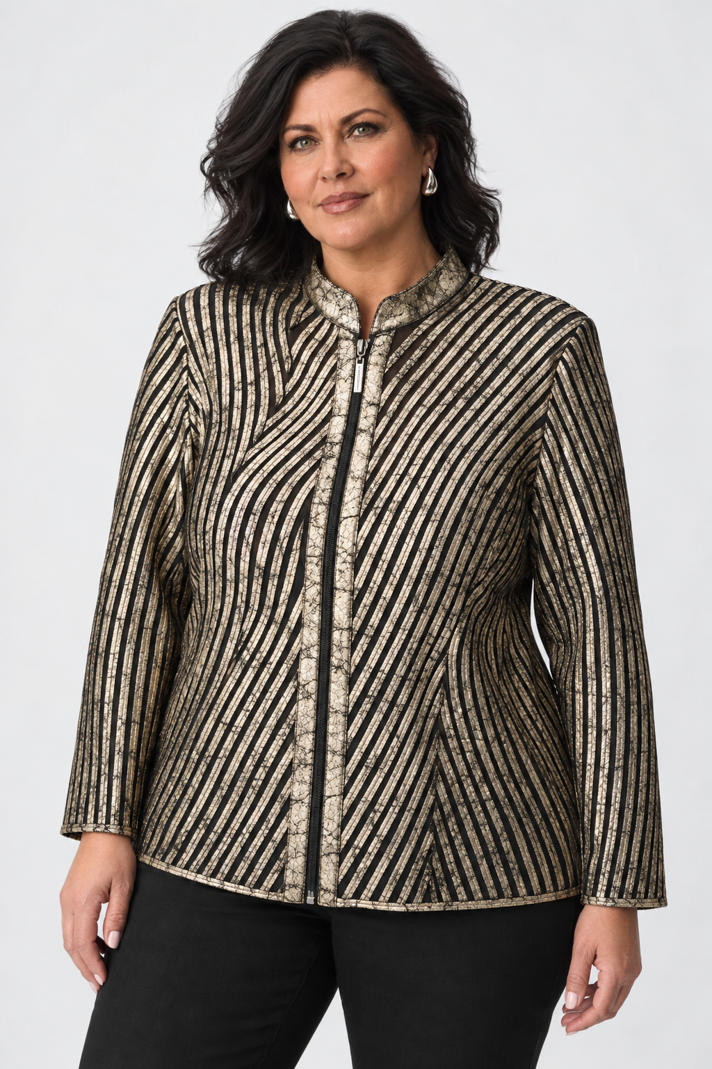 Veste ajustée en soutache métallique - Joseph Ribkoff