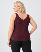 Camisole en tricot métallique avec strass - Joseph Ribkoff
