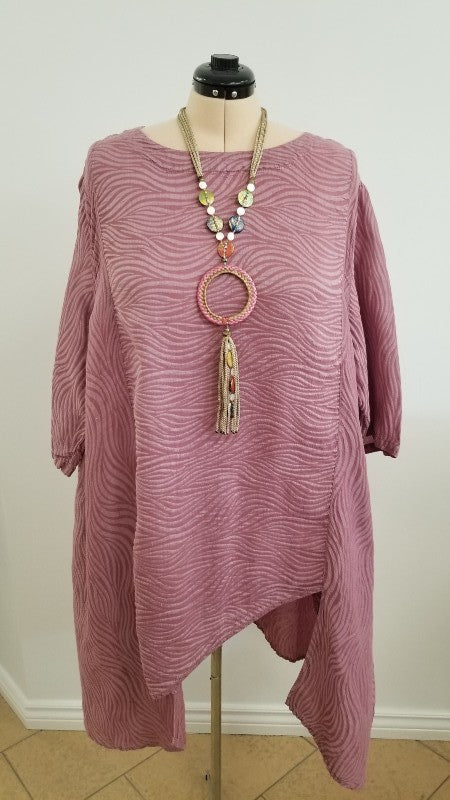Pink Toti linen tunic - AureaVita