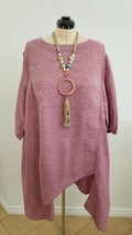 Pink Toti linen tunic - AureaVita