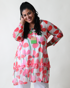 Floral Mesh Tunic - G!oze